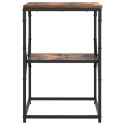 Berkfield Home Side Table Smoked Oak 41x40x60 cm Engineered Wood in Brown - Size: 41 x 40 x 60 cm - thumbnail 6