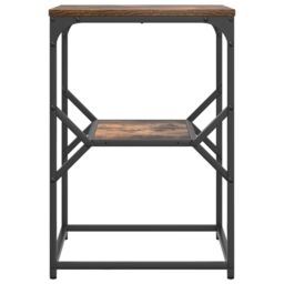 Berkfield Home Side Table Smoked Oak 41x40x60 cm Engineered Wood in Brown - Size: 41 x 40 x 60 cm - thumbnail 5