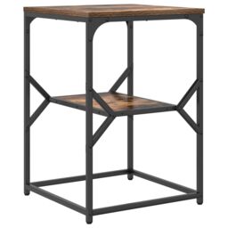 Berkfield Home Side Table Smoked Oak 41x40x60 cm Engineered Wood in Brown - Size: 41 x 40 x 60 cm - thumbnail 2