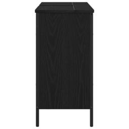 Berkfield Home Bathroom Sink Cabinet Black Oak 80x30x60 cm Engineered Wood - Size: 80 x 30 x 60 cm - thumbnail 7