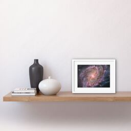 Artery8 Wall Art Print Hubble Space Astronomy Spiral Galaxy M83 Red Blue Purple Star Formation Southern Pinwheel Supernova Remnants & Star Clusters - thumbnail 2
