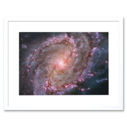 Artery8 Wall Art Print Hubble Space Astronomy Spiral Galaxy M83 Red Blue Purple Star Formation Southern Pinwheel Supernova Remnants & Star Clusters - thumbnail 1
