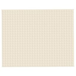 Berkfield Home Weighted Blanket Light Cream 235x290 cm 11 kg Fabric - thumbnail 3