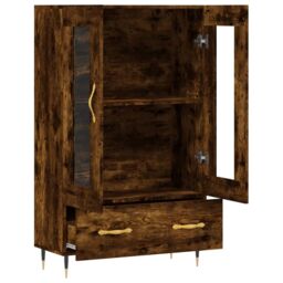 Berkfield Home Highboard Smoked Oak 69.5x31x115 cm Engineered Wood in Brown - thumbnail 5