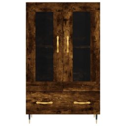 Berkfield Home Highboard Smoked Oak 69.5x31x115 cm Engineered Wood in Brown - thumbnail 6