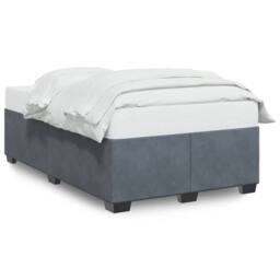 Berkfield Home Soft Bed Frame without Mattress Dark Grey¬†Double Velvet in Dark Grey - Size: Double - thumbnail 3