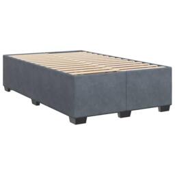 Berkfield Home Soft Bed Frame without Mattress Dark Grey¬†Double Velvet in Dark Grey - Size: Double - thumbnail 1