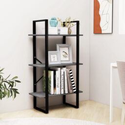 Berkfield Home Storage Shelf Grey 60x30x105 cm Solid Pine Wood - Size: 60 x 30 x 105 cm