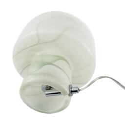 Happy Homewares Modern Unique Green & White Marble Effect Glass Mushroom Table Lamp - thumbnail 3