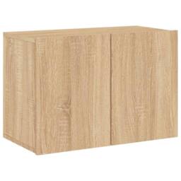 Berkfield Home 5 Piece TV Wall Units Sonoma Oak Engineered Wood in Light Oak - thumbnail 7