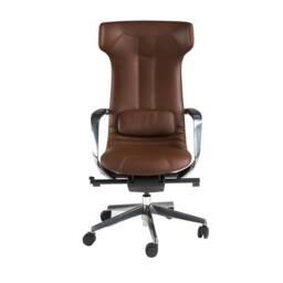 Angel Cerda Leatherette Swivel Office Chair in Brown - thumbnail 2