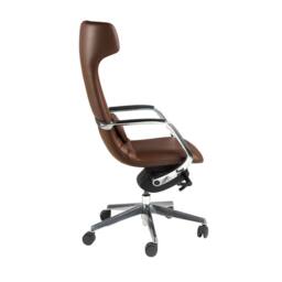 Angel Cerda Leatherette Swivel Office Chair in Brown - thumbnail 6