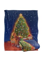 JQ Licensing Lc Christmas Tree Gifts Silky Touch Super Soft Throw Blanket 152 X 127 cm in White - thumbnail 2