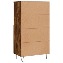 Berkfield Home Highboard Smoked Oak 60x36x110 cm Engineered Wood in Brown - Size: 60 x 36 x 110 cm - thumbnail 8