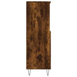 Berkfield Home Highboard Smoked Oak 60x36x110 cm Engineered Wood in Brown - Size: 60 x 36 x 110 cm - thumbnail 7
