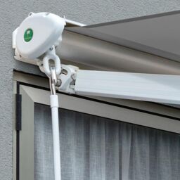 Primrose Awnings Half Cassette Patio Awning Retractable Canopy Manual Shade 3.5m x 2.5m in Silver - thumbnail 3