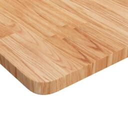 Berkfield Home Square Table Top Light Brown 50x50x2.5cm Treated Solid Wood Oak - Size: 50x50x2.5 cm