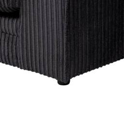 SquareBoxx Asher Jumbo Cord 3+2 Seater Sofa Set in Black - thumbnail 6