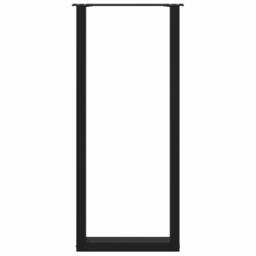 Berkfield Home Coffee Table Legs U-Shaped 2 pcs Black 50x(110-111) cm Steel - thumbnail 5