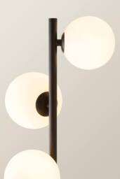 ValueLights Marlow Opaque Glass Globe 3 Way Table Lamp & Bulb in Black - thumbnail 4