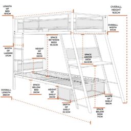 X Rocker Armada Bunk Bed with Gaming Desk & Mattress Included in Black - Size: Single - thumbnail 6