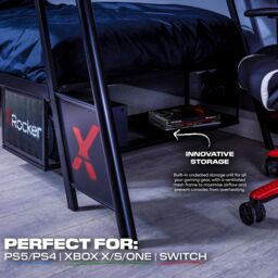 X Rocker Armada Bunk Bed with Gaming Desk & Mattress Included in Black - Size: Single - thumbnail 5