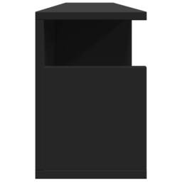 Berkfield Home Wall Cabinet 100x20x30 cm Black Engineered Wood - Size: 100 x 20 x 30 cm - thumbnail 5
