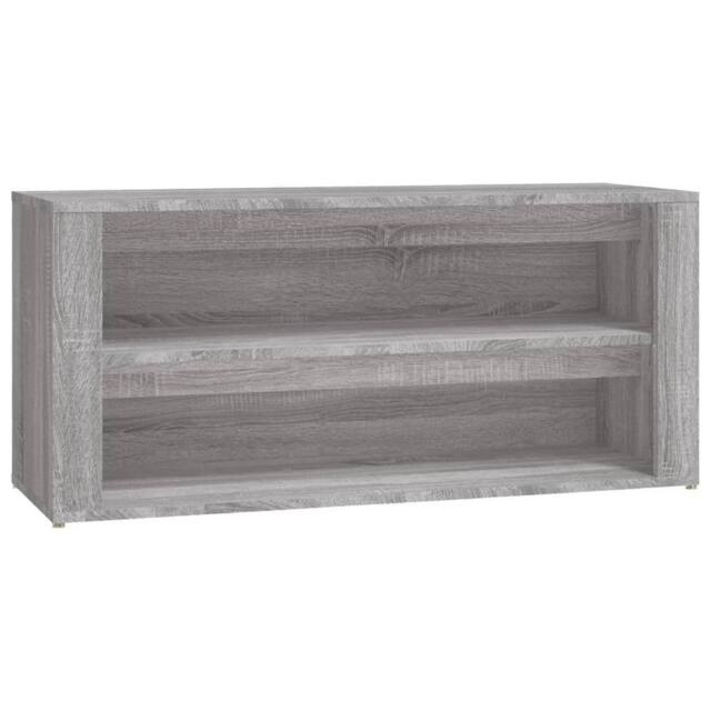 Berkfield Home Shoe Rack Grey Sonoma 100x35x45 cm Engineered Wood - Size: 100 x 35 x 45 cm - image 1