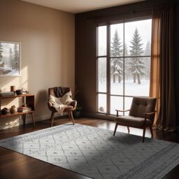 Livabliss Roma-Modern White Grey Charcoal Living Dining Bedroom Rug - Size: 200 cm x 275 cm - thumbnail 9