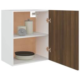 Berkfield Home Hanging Cabinet Brown Oak 50x31x60 cm Engineered Wood - Size: 50 x 31 x 60 cm - thumbnail 8
