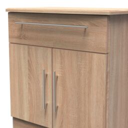 Ready Assembled 2 U Carlton 1 Drawer 2 Door Sideboard (Ready Assembled) in Light Oak - Size: Medium - thumbnail 4