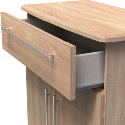 Ready Assembled 2 U Carlton 1 Drawer 2 Door Sideboard (Ready Assembled) in Light Oak - Size: Medium - thumbnail 5