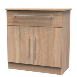 Ready Assembled 2 U Carlton 1 Drawer 2 Door Sideboard (Ready Assembled) in Light Oak - Size: Medium - thumbnail 3