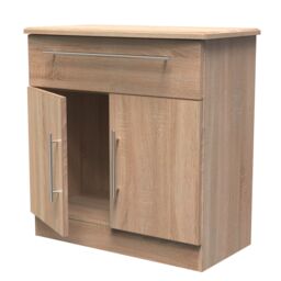 Ready Assembled 2 U Carlton 1 Drawer 2 Door Sideboard (Ready Assembled) in Light Oak - Size: Medium - thumbnail 6