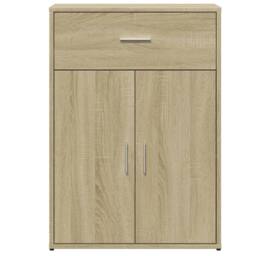 Berkfield Home Sideboard Sonoma Oak 60x30x84 cm Engineered Wood in Light Tan - Size: 60 x 30 x 84 cm - thumbnail 5