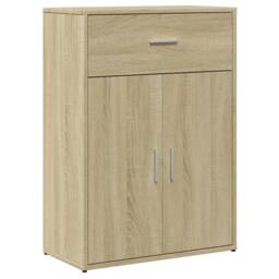 Berkfield Home Sideboard Sonoma Oak 60x30x84 cm Engineered Wood in Light Tan - Size: 60 x 30 x 84 cm - thumbnail 1