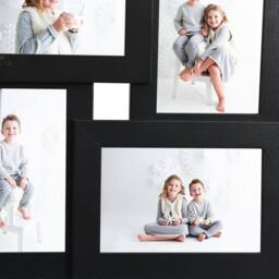 Berkfield Home Modern Collage Photo Frame for 4x(13x18 cm) Picture Black MDF - Size: 13x18 cm
