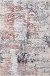 Kukoon Neutral Multicolour Distressed Abstract Non Slip Washable Low Pile Rug in Grey - Size: 120 cm x 170 cm - thumbnail 1