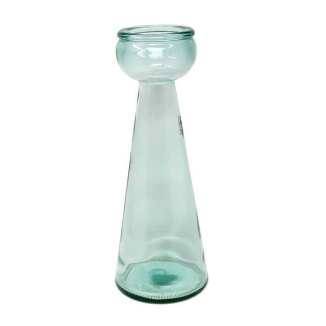 Verano Spanish Ceramics Glass Home Décor Clear Candle Holders (H) 40cm in Aqua - image 1