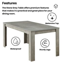 KOSY KOALA Modern Grey Dining Table Set with 4 Grey Velvet Chairs - Kitchen Dining Room Furniture in Brown - thumbnail 9