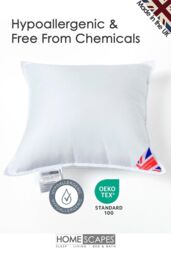 Homescapes Super Microfibre Cushion Pads - Luxury Cushion Filler & Inserts in White - Size: 65 cm x 65 cm - thumbnail 3