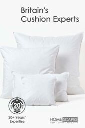 Homescapes Super Microfibre Cushion Pads - Luxury Cushion Filler & Inserts in White - Size: 65 cm x 65 cm - thumbnail 6