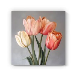 Warren Reed - Designer Spring Tulips Canvas - Size: w10 inch x h10 inch - thumbnail 2