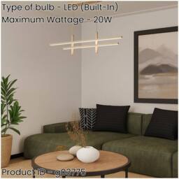 Loops Sandy Modern Design LED Pendant Ceiling Light for Stylish Interiors in Nude - thumbnail 2