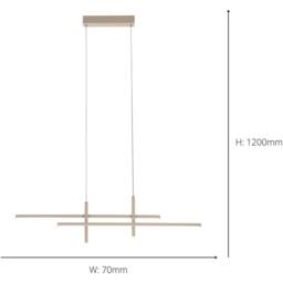 Loops Sandy Modern Design LED Pendant Ceiling Light for Stylish Interiors in Nude - thumbnail 4