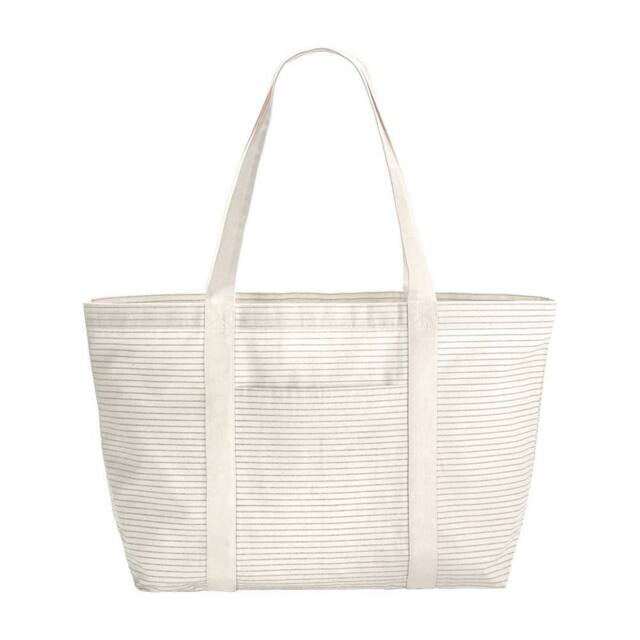 Westford Mill Striped Cotton Shopper in Grey - image 1