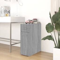 Berkfield Home Premium Apothecary Cabinet Grey Sonoma 20x45.5x60 cm Engineered Wood - thumbnail 2