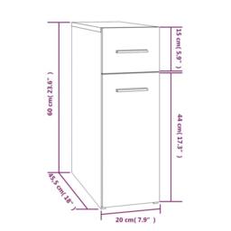 Berkfield Home Premium Apothecary Cabinet Grey Sonoma 20x45.5x60 cm Engineered Wood - thumbnail 7