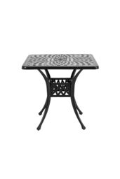 Garden Sanctuary Cast Aluminum Square Outdoor Dining Table in Black - thumbnail 3
