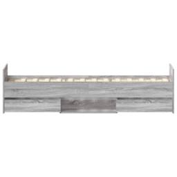 Berkfield Home Bed Frame with Headboard & Footboard Grey Sonoma 75x190 cm Smal… - Size: Small Single - thumbnail 7